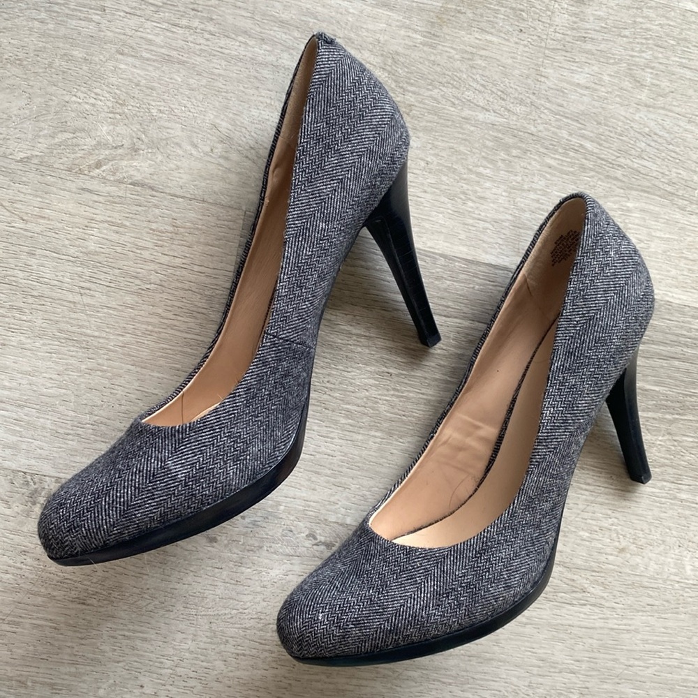 Nine West Wise Up Fabric Herringbone Fabric Pumps